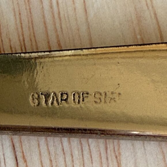 Star Of Siam Gold-Tone Serving Spoon & Fork Set With Ornate Handles - Picture 5 of 10